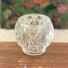Petit vase boule photophore en cristal moulé Avon hauteur 10,5 cm