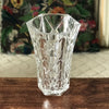 Grand vase cristal d'Arques moulé évasé hexagonal par Hello Broc brocante en ligne hauteur 21 cm