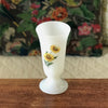 Vase en opaline blanche décor imprimé Tournesols par Hello Broc brocante en ligne