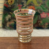 Vase de taille moyenne en verre moulé années 50 rayures dorées et verre brouillé par Hello Broc brocante en ligne