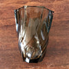 Vase vintage moyen verre fumé torsadé hauteur 13 cm par Hello Broc brocante en ligne