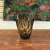 Vase vintage moyen verre fumé torsadé hauteur 13 cm par Hello Broc brocante en ligne