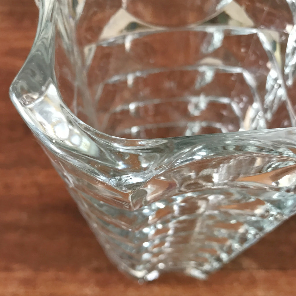 Grand vase vintage Windsor par JG Durand pour Luminarc en verre moulé transparent hauteur de 25 cm par Hello Broc brocante en ligne