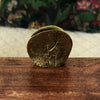 Petit vase rond en bronze doré soliflore décor végétal par Hello Broc brocante en ligne