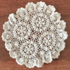 Lot de 3 napperons identiques vintage en crochet blanc et ronds diamètre approximatif de 18 cm par Hello Broc brocante en ligne