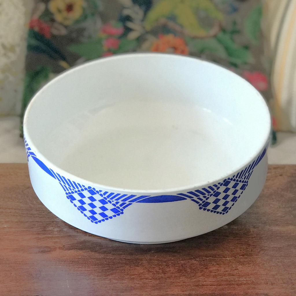 Vasque de toilette ancienne en faïence Orchies Moulin des Loups et Hamage décor Pantin diamètre de 26 cm par Hello Broc brocante en ligne