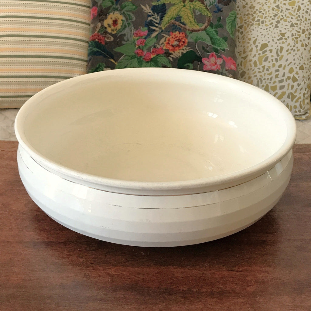 Très grande vasque de toilette couleur crème de Sarreguemines Art Déco par Hello Broc brocante en ligne