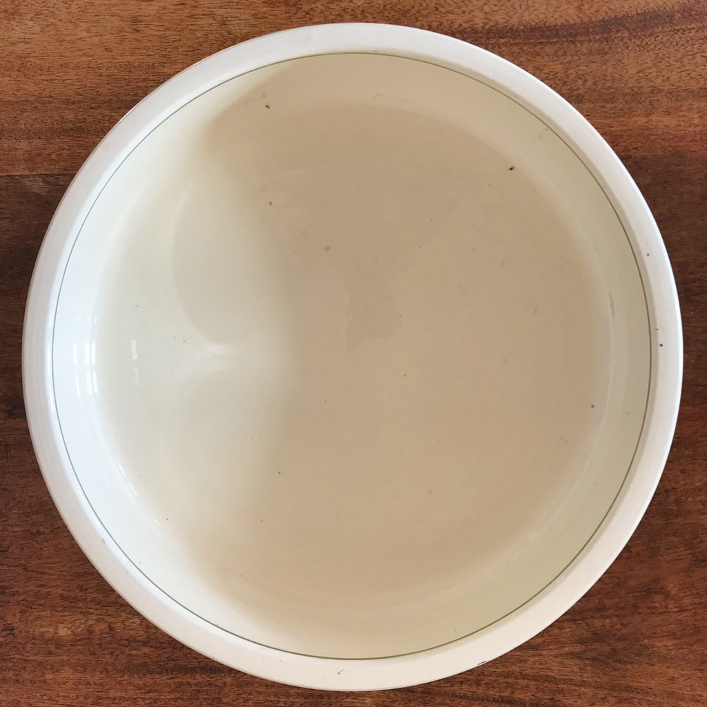 Vasque en faïence de Longwy décor Art Déco jaune et vert par Hello Broc brocante en ligne