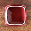 Boîte à bijoux vintage carrée 11 x 11 cm en céramique émaillée bordeaux années 50 par Hello Broc brocante en ligne