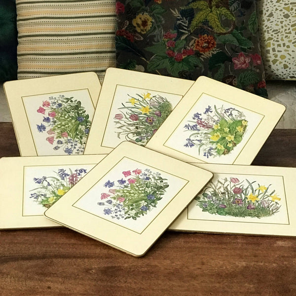 Ensemble de 6 sets de table Clover Leaf illustrations champêtres par Elizabeth Rice par Hello Broc brocante en ligne