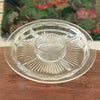 Serviteur rond compartimenté en verre moulé par Hello Broc brocante en ligne