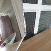 Plateau miroir vintage de forme octogonale bord biseauté par Hello Broc brocante en ligne