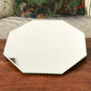 Plateau miroir vintage de forme octogonale bord biseauté par Hello Broc brocante en ligne