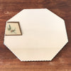Plateau miroir vintage de forme octogonale bord biseauté par Hello Broc brocante en ligne