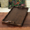 Plateau rectangulaire vintage en bois années 70 / 80 dimensions 48 x 29 cm par Hello Broc brocante en ligne