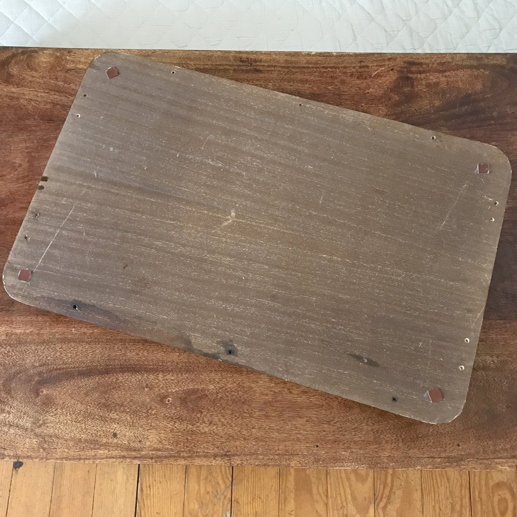 Plateau rectangulaire vintage en bois années 70 / 80 dimensions 61 x 38 cm par Hello Broc brocante en ligne