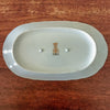 Ravier petit plat de service ovale blanc liseré doré Porcelaine du Berry par Hello Broc brocante en ligne