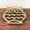 Dessous de plat en forme de hibou ou de chouette en métal doré par Hello Broc brocante en ligne