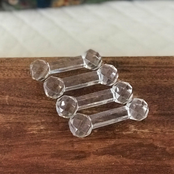 Lot de 4 porte-couteau en cristal extrémités facettées par Hello Broc brocante en ligne