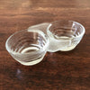 Salerons double en verre moulé vintage au choix par Hello Broc brocante en ligne