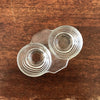 Salerons double en verre moulé vintage au choix par Hello Broc brocante en ligne
