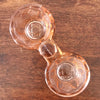 Saleron double vintage ou petit contenant à épices en verre moulé rose années 50 par Hello Broc brocante en ligne