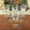 Lot de 6 verres à vin sur pied forme tulipe motifs volutes et croix modèle Enghien par Luminarc contenance de 14 cl hauteur 14,5 cm par Hello Broc brocante en ligne