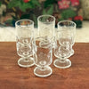 Lot de 6 petits verres vintage à vin blanc années 70 décor gravé grappes par Hello Broc brocante en ligne contenance de 12 cl