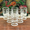 Lot de 6 petits verres vintage à vin blanc années 70 décor gravé grappes par Hello Broc brocante en ligne contenance de 12 cl