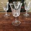 Lot de 6 petits verres à vin cuit sur pied évasés et striés contenance de 8 cl par Hello Broc brocante en ligne