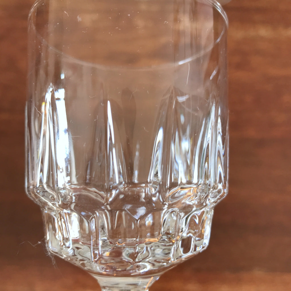 Lot de 6 verres à vin cuit ou porto vintage striés Luminarc France modèle Lance  contenance de 10 cl par Hello Broc brocante en ligne