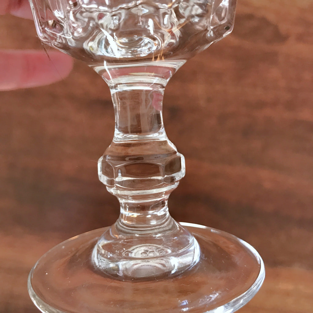 Lot de 6 verres à vin cuit ou porto vintage striés Luminarc France modèle Lance  contenance de 10 cl par Hello Broc brocante en ligne