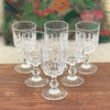 Lot de 6 verres à vin cuit ou porto vintage striés Luminarc France modèle Lance  contenance de 10 cl par Hello Broc brocante en ligne