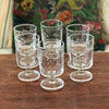 Lot de 6 verres à vin années 70 attribués à Luminarc décor gravé grappes contenance 14 cl par Hello Broc brocante en ligne