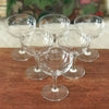 Ensemble de 6 coupes à champagne décor gravé de grappes contenance de 13 cl par Hello Broc brocante en ligne