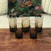 Lot de 5 verres vintage gris fumé années 1970 pour orangeade ou citronnade par Hello Broc brocante en ligne