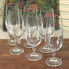 Lot de 6 verres sur pied à bière, à cocktail ou à jus en cristal par Hello Broc brocante en ligne