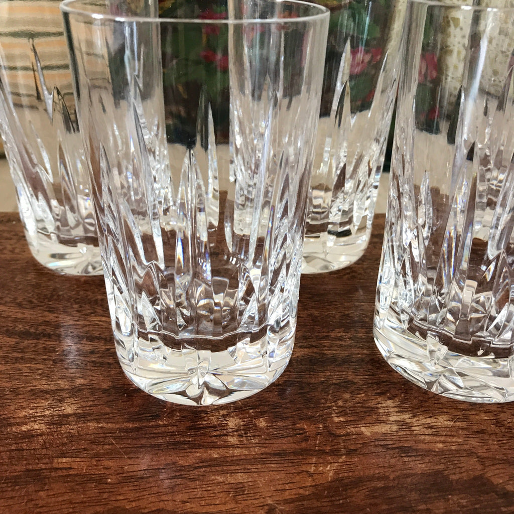 Lot de 5 verres gobelets hauts à orangeade ou highball en cristal taillé Atlantis par Hello Broc brocante en ligne