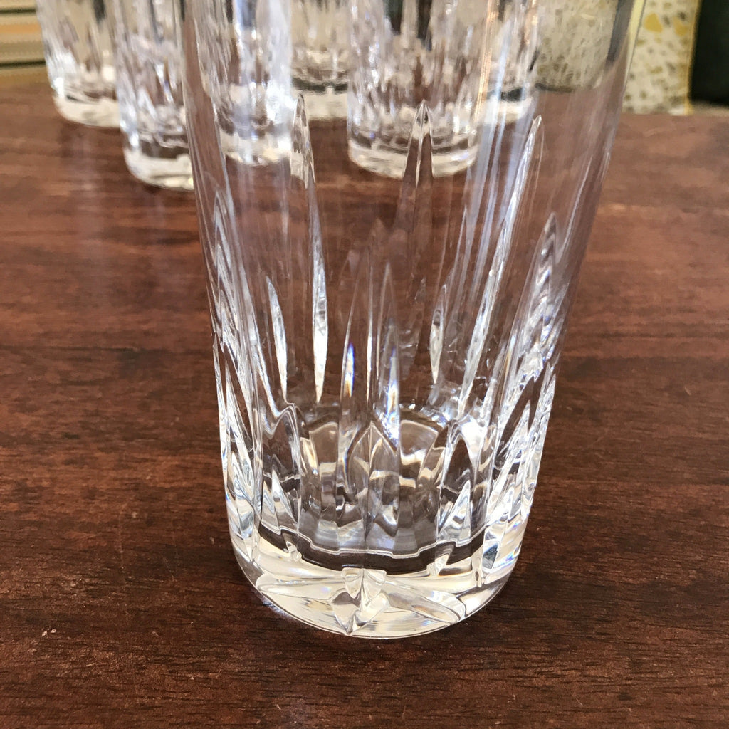 Lot de 5 verres gobelets hauts à orangeade ou highball en cristal taillé Atlantis par Hello Broc brocante en ligne