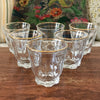 Lot de 6 petits verres à eau vintage liserés doré et paroi facettée par Hello Broc brocante en ligne
