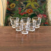 Lot de 6 petits verres à eau vintage liserés doré et paroi facettée par Hello Broc brocante en ligne