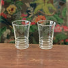 Paire de verres à eau en verre gravé grappes contenance 16 cl par Hello Broc brocante en ligne