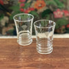 Paire de verres à eau en verre gravé grappes contenance 16 cl par Hello Broc brocante en ligne