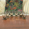 Lot de 6 petits verres à eau gravés en verre cristallin couleur gris fumé contenance de 12 cl par Hello Broc brocante en ligne