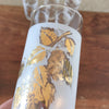 Lot de 6 verres vintage droits à orangeade long drink décor feuilles de vigne imprimé blanc et doré contenance 25 cl par Hello Broc brocante en ligne
