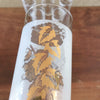 Lot de 6 verres vintage droits à orangeade long drink décor feuilles de vigne imprimé blanc et doré contenance 25 cl par Hello Broc brocante en ligne
