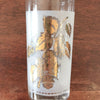Lot de 6 verres vintage droits à orangeade long drink décor feuilles de vigne imprimé blanc et doré contenance 25 cl par Hello Broc brocante en ligne