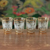 Lot de 4 petits verres à liqueur en verre décor grappes de raisin par Hello Broc brocante en ligne