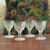 Lot de 4 verres évasés à digestif ou à liqueur sur pied par Hello Broc brocante en ligne