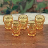 Lot de 5 verres à liqueur vintage en verre moulé orange par Hello Broc brocante en ligne